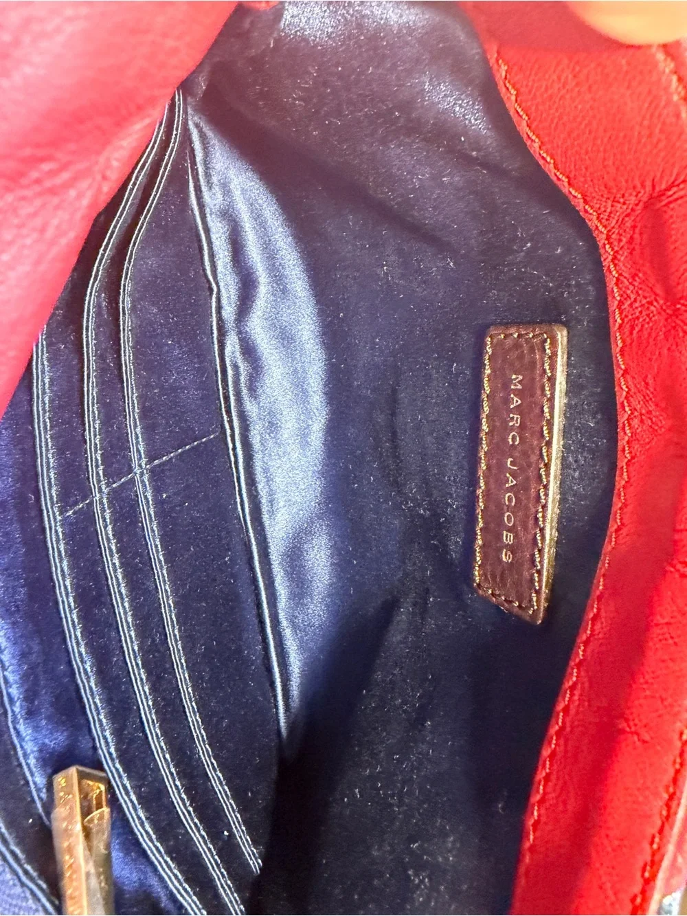 Marc Jacobs Memphis Tassel Padlock Pochette Clutch Bag Quilted Leather